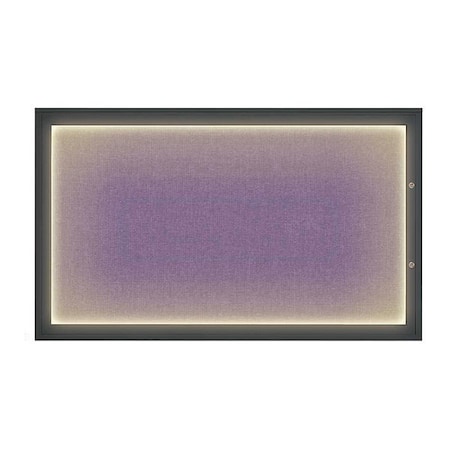 United Visual Products Corkboard, Amethyst/Black, 60"x36" UV417ILED1PLUS-BLACK-AMETHY