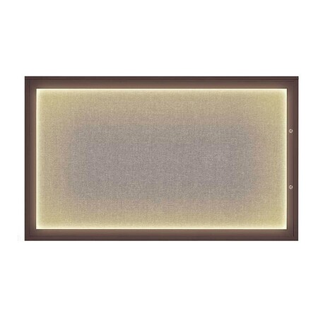 United Visual Products Corkboard, Pearl/Bronze, 60"x36" UV417ILED1PLUS-BRONZE-PEARL