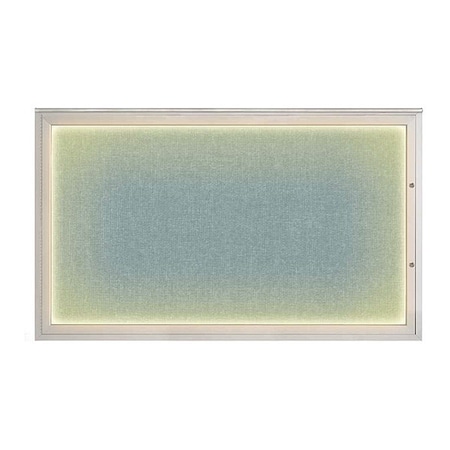 United Visual Products Corkboard, Cloud/Satin, 60"x36" UV417ILED1PLUS-SATIN-CLOUD