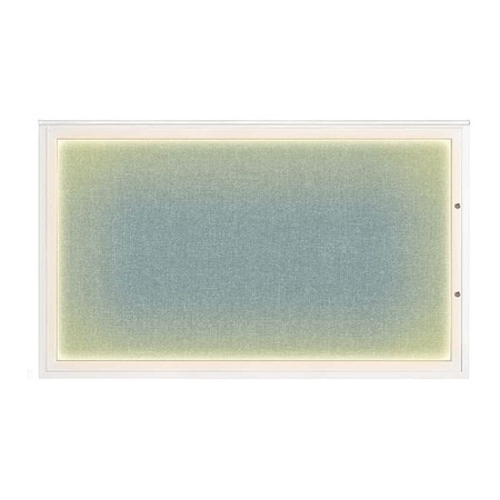 United Visual Products Corkboard, Cloud/White, 60"x36" UV417ILED1PLUS-WHITE-CLOUD