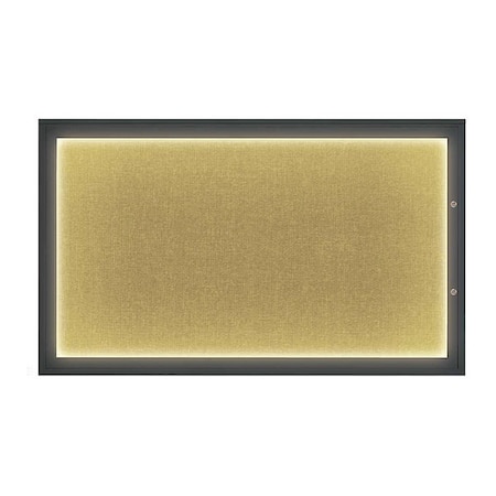 United Visual Products Corkboard, Keylime/Black, 60"x36" UV417ILED1PLUS-BLACK-KEYLIME