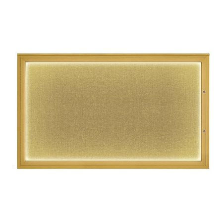 United Visual Products Corkboard, Keylime/Gold, 60"x36" UV417ILED1PLUS-GOLD-KEYLIME