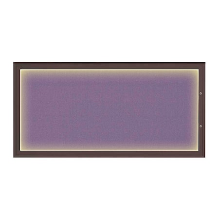United Visual Products Corkboard, Amethyst/Bronze, 72"x36" UV418ILED1PLUS-BRONZE-AMETHY