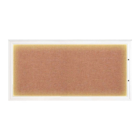 United Visual Products Corkboard, Cinnabar/White, 72"x36" UV418ILED1PLUS-WHITE-CINNABA