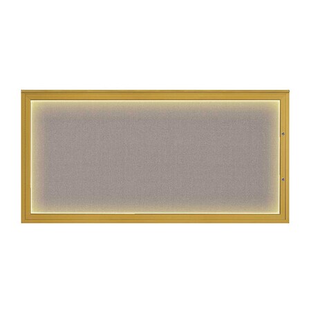 United Visual Products Corkboard, Pearl/Gold, 72"x36" UV418ILED1PLUS-GOLD-PEARL