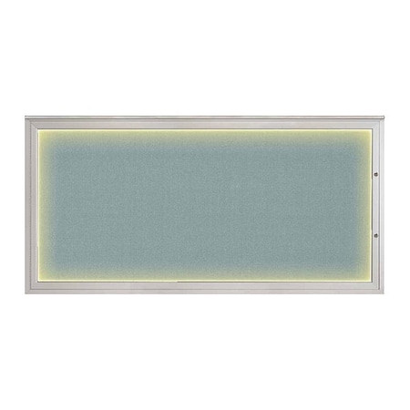 United Visual Products Corkboard, Cloud/Satin, 72"x36" UV418ILED1PLUS-SATIN-CLOUD