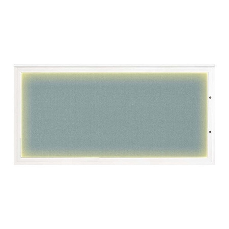 United Visual Products Corkboard, Cloud/White, 72"x36" UV418ILED1PLUS-WHITE-CLOUD
