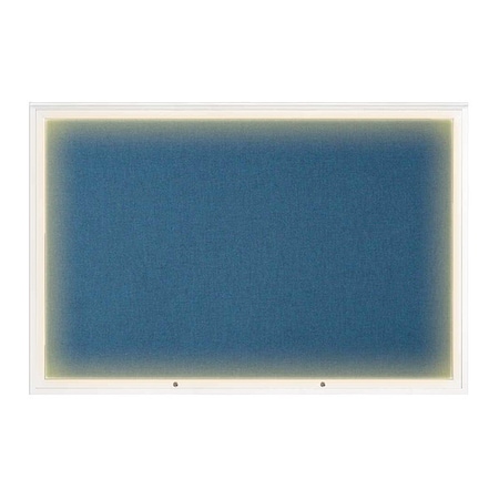 United Visual Products Corkboard, Ultramarine/White, 72"x48" UV419ILED1PLUS-WHITE-ULTMAR