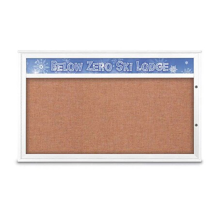 United Visual Products Corkboard, Cinnabar/White, 60"x36" UV432H1PLUS-WHITE-CINNABA