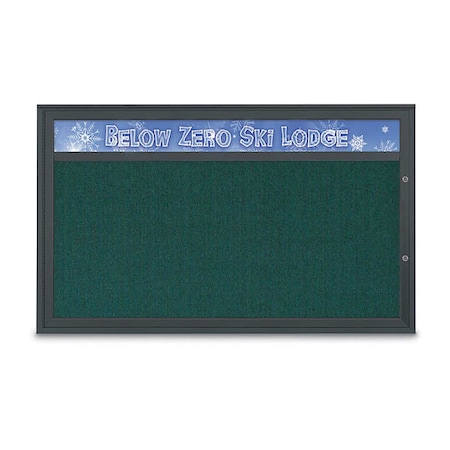 United Visual Products Corkboard, Dark Spruce/Black, 60"x36" UV432H1PLUS-BLACK-DRKSPR