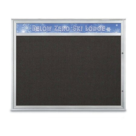United Visual Products Corkboard, Black/Satin, 60"x48" UV432H2PLUS-SATIN-BLACK