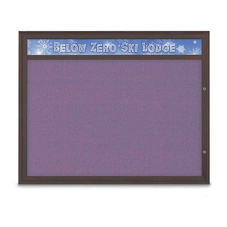 United Visual Products Corkboard, Amethyst/Bronze, 60"x48" UV432H2PLUS-BRONZE-AMETHY