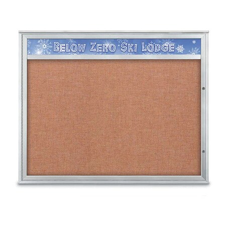 United Visual Products Corkboard, Cinnabar/Satin, 60"x48" UV432H2PLUS-SATIN-CINNABA