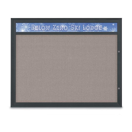 United Visual Products Corkboard, Pearl/Black, 60"x48" UV432H2PLUS-BLACK-PEARL