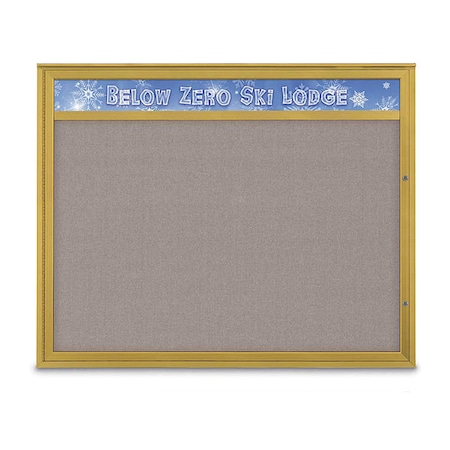 United Visual Products Corkboard, Pearl/Gold, 60"x48" UV432H2PLUS-GOLD-PEARL
