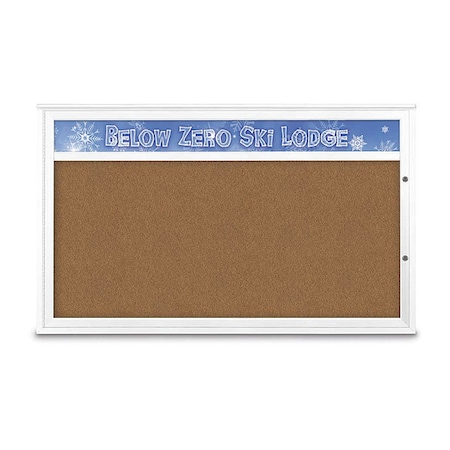 United Visual Products Corkboard, Synthetic Cork/White, 60"x36" UV432H1PLUS-WHITE-FORBO