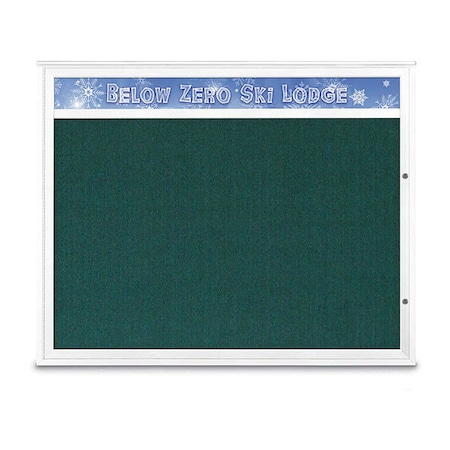 United Visual Products Corkboard, Dark Spruce/White, 60"x48" UV432H2PLUS-WHITE-DRKSPR