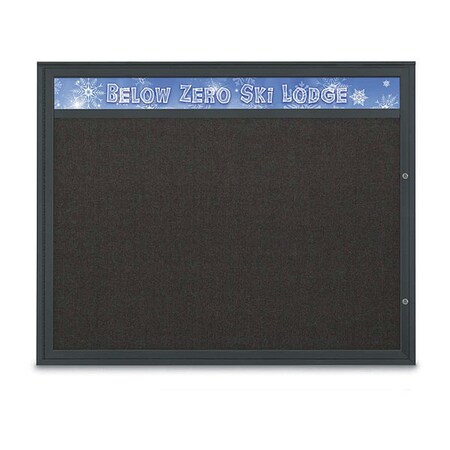 United Visual Products Corkboard, Black/Black, 60"x48" UV432H2PLUS-BLACK-BLACK