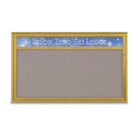 United Visual Products Corkboard, Pearl/Gold, 60"x36" UV432H1PLUS-GOLD-PEARL