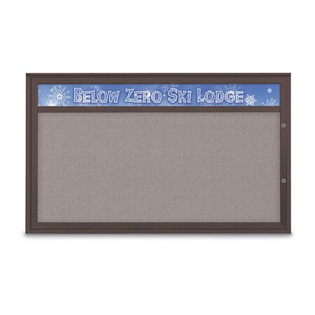 United Visual Products Corkboard, Pearl/Bronze, 60"x36" UV432H1PLUS-BRONZE-PEARL