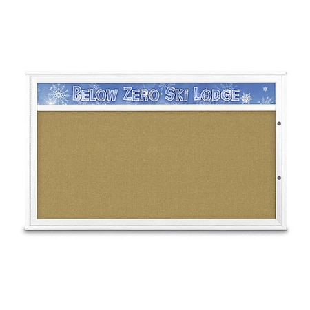 United Visual Products Corkboard, Keylime/White, 60"x36" UV432H1PLUS-WHITE-KEYLIME