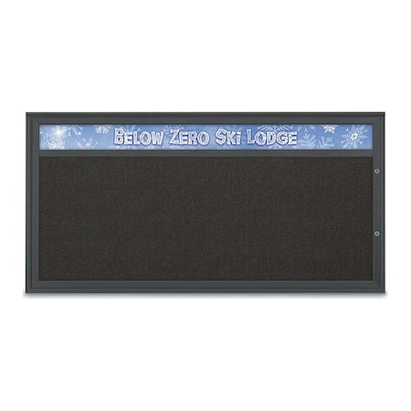 United Visual Products Corkboard, Black/Black, 72"x36" UV433H1PLUS-BLACK-BLACK