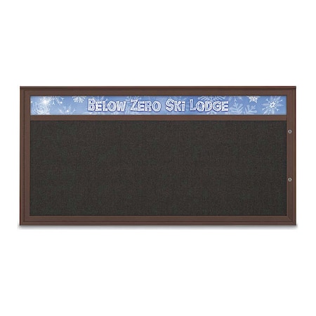 United Visual Products Corkboard, Black/Bronze, 72"x36" UV433H1PLUS-BRONZE-BLACK