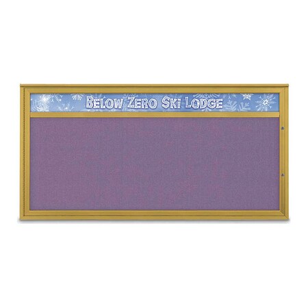 United Visual Products Corkboard, Amethyst/Gold, 72"x36" UV433H1PLUS-GOLD-AMETHY