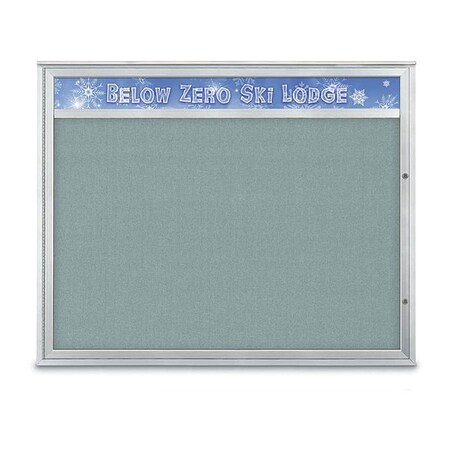 United Visual Products Corkboard, Cloud/Satin, 60"x48" UV432H2PLUS-SATIN-CLOUD