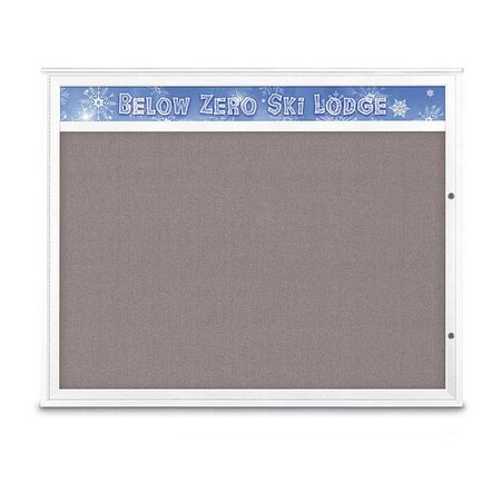 United Visual Products Corkboard, Surf/White, 60"x48" UV432H2PLUS-WHITE-SURF