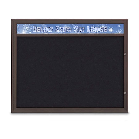 United Visual Products Corkboard, Rubber/Bronze, 60"x48" UV432H2PLUS-BRONZE-RUBBER