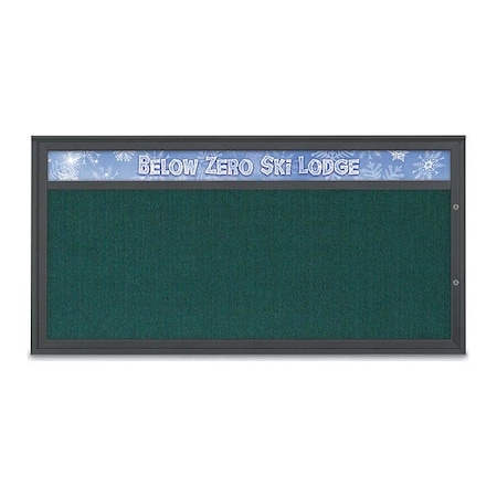 United Visual Products Corkboard, Dark Spruce/Black, 72"x36" UV433H1PLUS-BLACK-DRKSPR