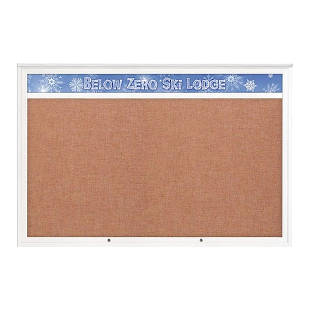 United Visual Products Corkboard, Cinnabar/White, 72"x48" UV434H1PLUS-WHITE-CINNABA