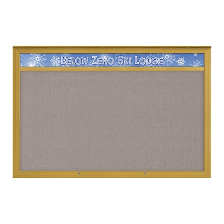 United Visual Products Corkboard, Pearl/Gold, 72"x48" UV434H1PLUS-GOLD-PEARL