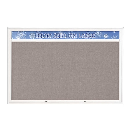 United Visual Products Corkboard, Pearl/White, 72"x48" UV434H1PLUS-WHITE-PEARL