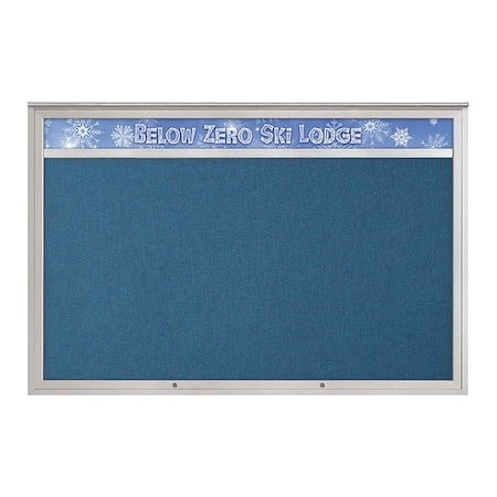 United Visual Products Corkboard, Ultramarine/Satin, 72"x48" UV434H1PLUS-SATIN-ULTMAR