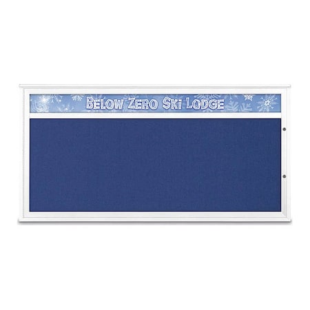 United Visual Products Corkboard, Cobalt Accent/White, 72"x36" UV433H1PLUS-WHITE-COBACC