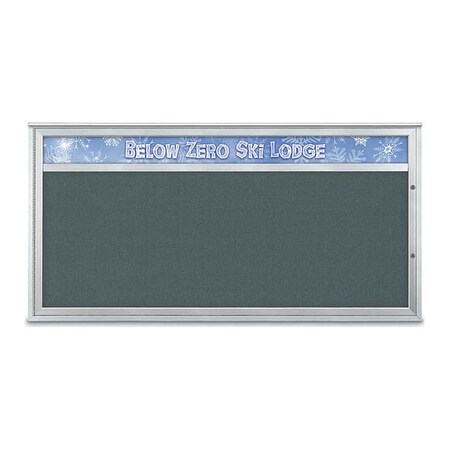 United Visual Products Corkboard, Blue Spruce/Satin, 72"x36" UV433H1PLUS-SATIN-BLSPRU
