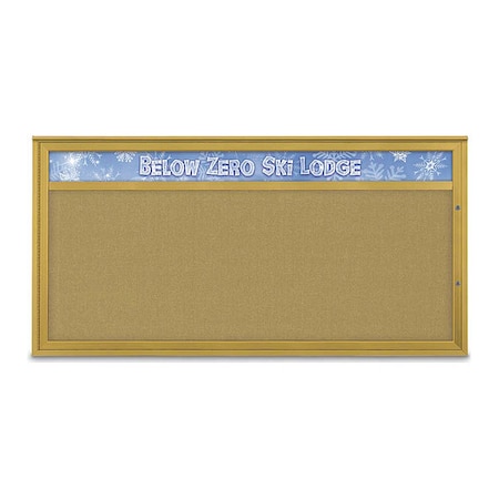 United Visual Products Corkboard, Keylime/Gold, 72"x36" UV433H1PLUS-GOLD-KEYLIME