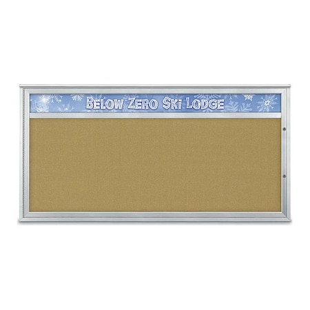 United Visual Products Corkboard, Keylime/Satin, 72"x36" UV433H1PLUS-SATIN-KEYLIME