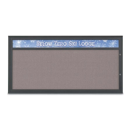 United Visual Products Corkboard, Surf/Black, 72"x36" UV433H1PLUS-BLACK-SURF