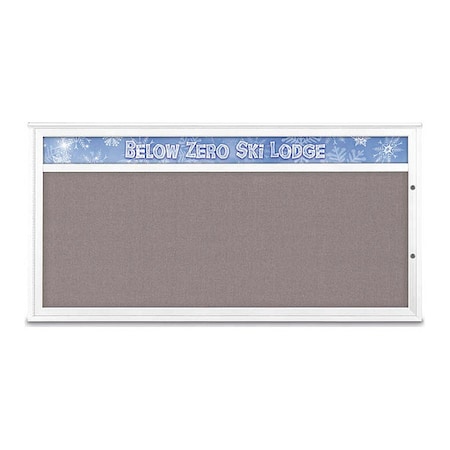 United Visual Products Corkboard, Surf/White, 72"x36" UV433H1PLUS-WHITE-SURF