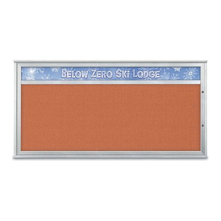 United Visual Products Corkboard, Apricot/Satin, 72"x36" UV433H1PLUS-SATIN-APRICOT