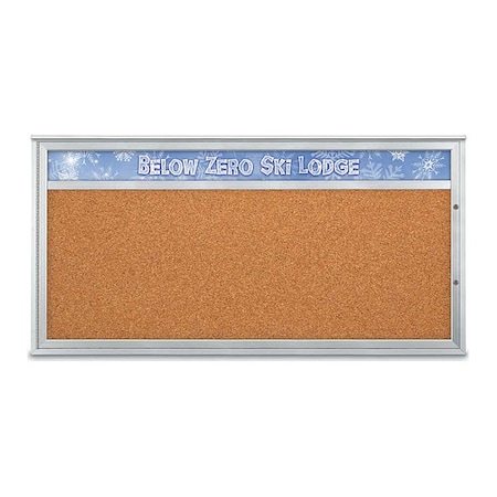 United Visual Products Corkboard, Cork/Satin, 72"x36" UV433H1PLUS-SATIN-CORK