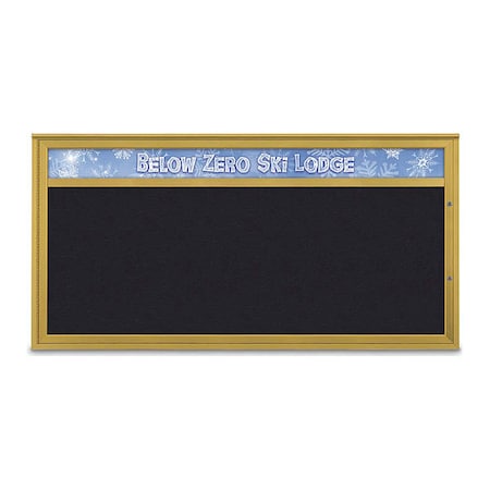 United Visual Products Corkboard, Rubber/Gold, 72"x36" UV433H1PLUS-GOLD-RUBBER