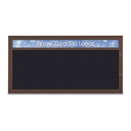 United Visual Products Corkboard, Rubber/Bronze, 72"x36" UV433H1PLUS-BRONZE-RUBBER