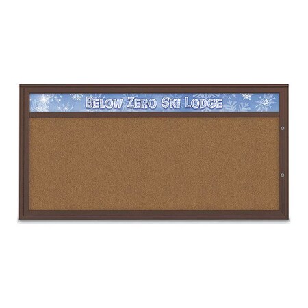 United Visual Products Corkboard, Synthetic Cork/Bronze, 72"x36" UV433H1PLUS-BRONZE-FORBO