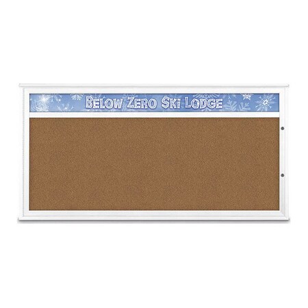 United Visual Products Corkboard, Synthetic Cork/White, 72"x36" UV433H1PLUS-WHITE-FORBO