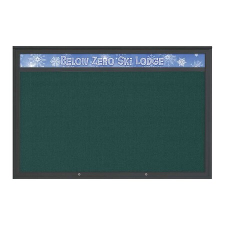 United Visual Products Corkboard, Dark Spruce/Black, 72"x48" UV434H1PLUS-BLACK-DRKSPR