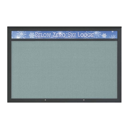 United Visual Products Corkboard, Cloud/Black, 72"x48" UV434H1PLUS-BLACK-CLOUD
